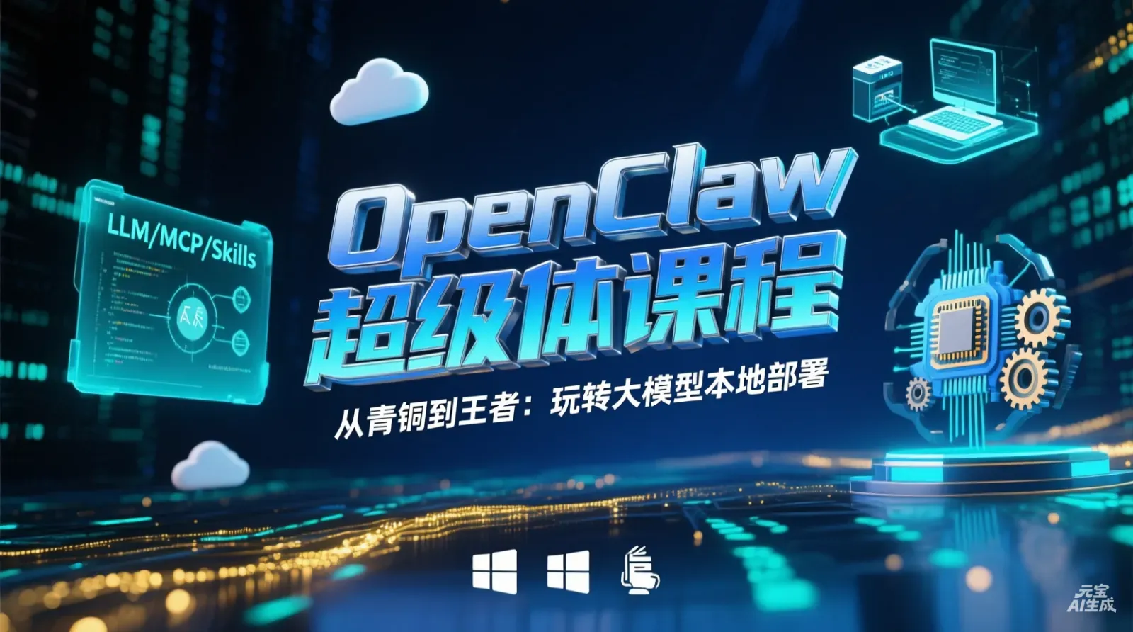 🚀 从青铜到王者：OpenClaw超级体课程带你玩转大模型本地部署