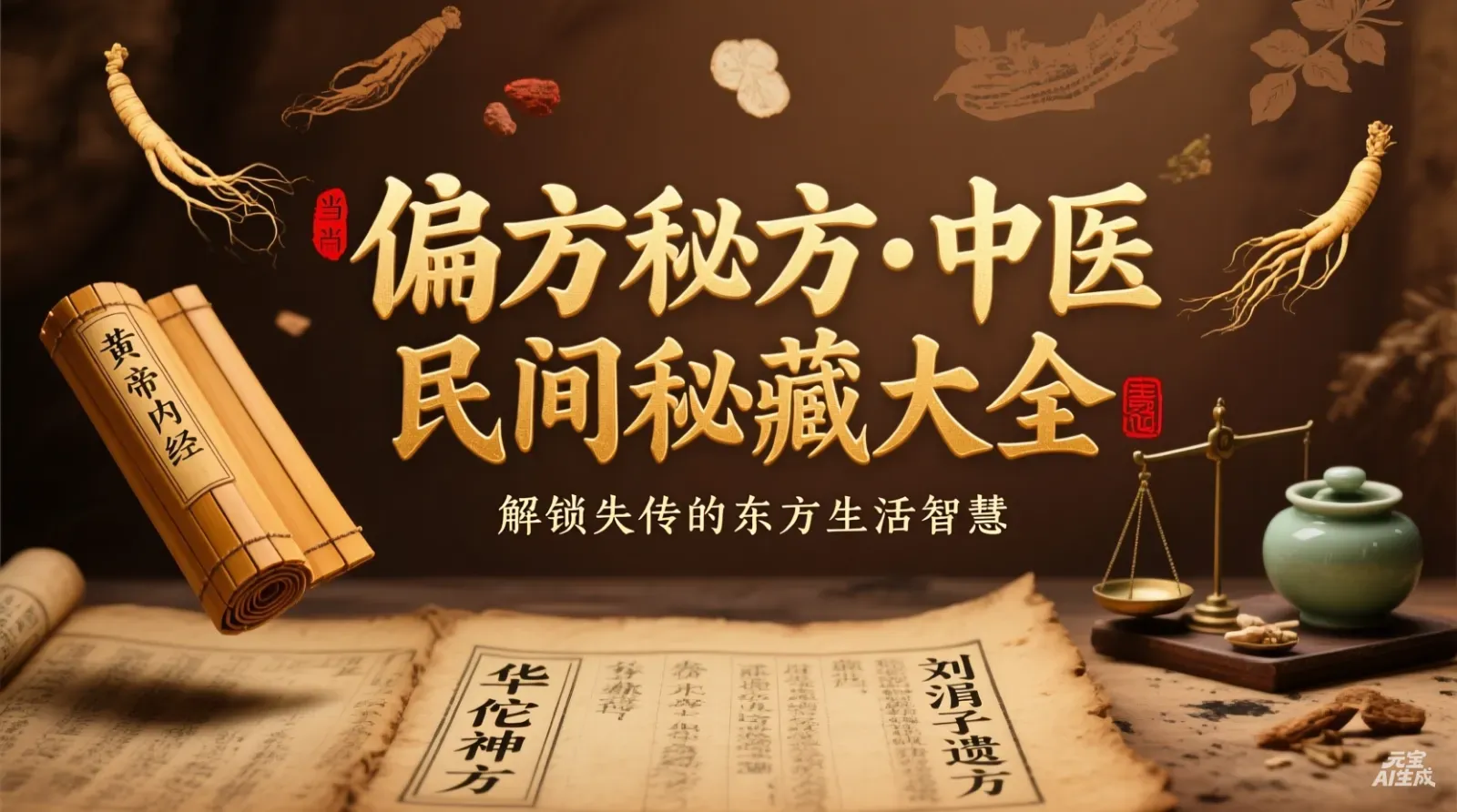 📜 悬壶济世：民间中医秘方大全，解锁失传的东方生活智慧